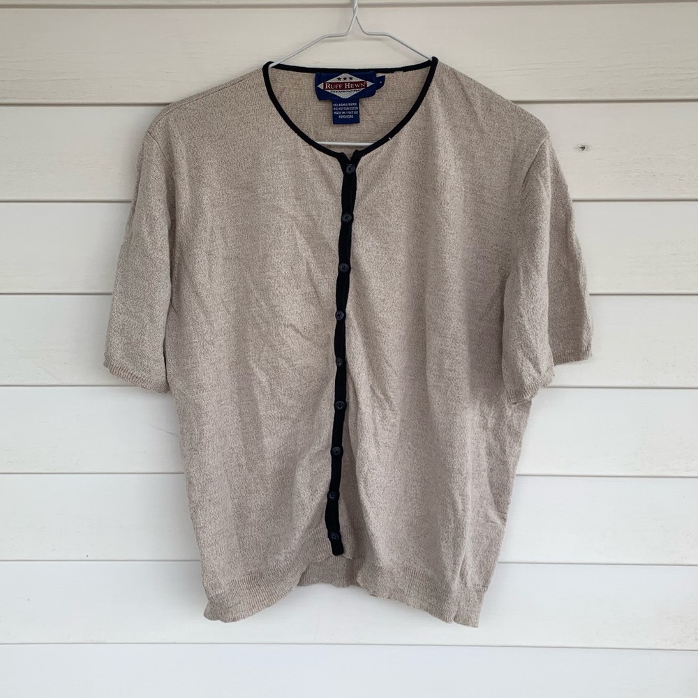 Grey cotton button up cardigan